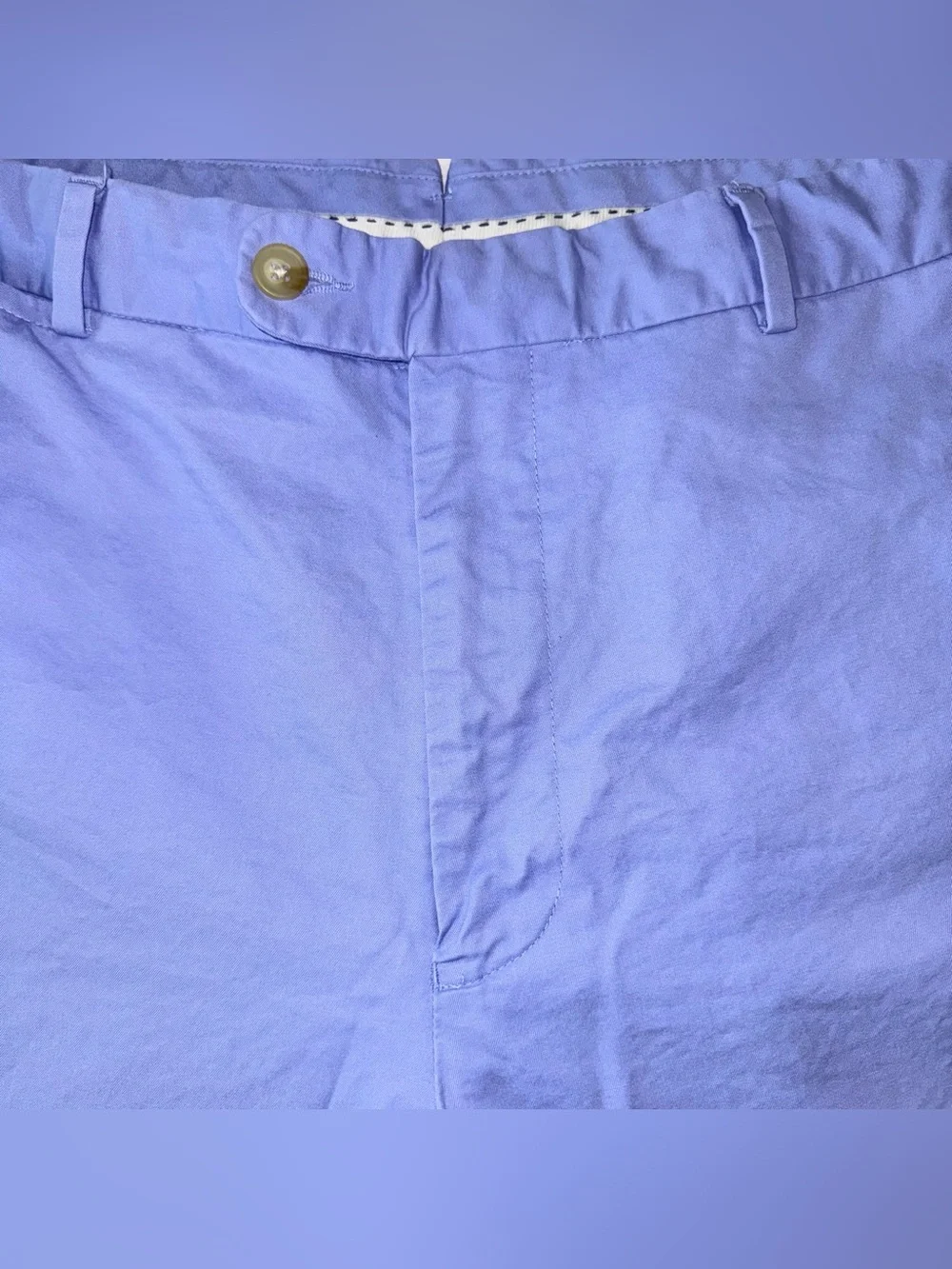 Peter Millar Salem Performance Shorts Men’s Size 35 Periwinkle Blue 100% Cotton